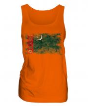 Turkmenistan Distressed Flag Ladies Vest