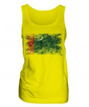 Turkmenistan Distressed Flag Ladies Vest