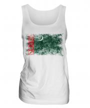 Turkmenistan Distressed Flag Ladies Vest