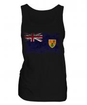 Turks And Caicos Islands Distressed Flag Ladies Vest