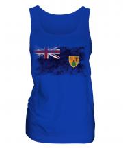 Turks And Caicos Islands Distressed Flag Ladies Vest