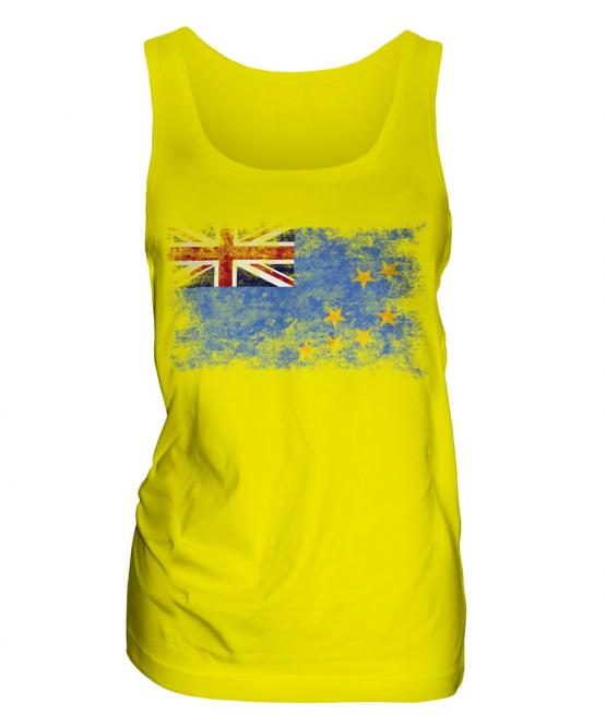 Tuvalu Distressed Flag Ladies Vest