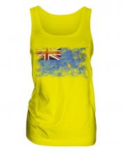 Tuvalu Distressed Flag Ladies Vest