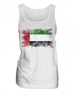 United Arab Emirates Distressed Flag Ladies Vest