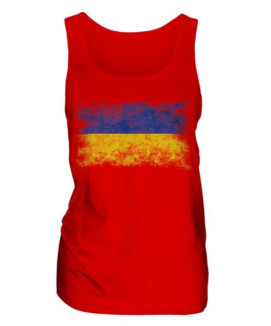 Ukraine Distressed Flag Ladies Vest
