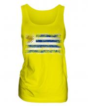 Uruguay Distressed Flag Ladies Vest