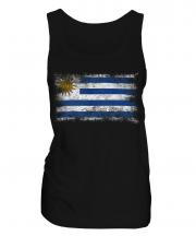 Uruguay Distressed Flag Ladies Vest