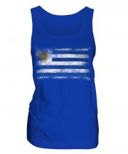 Uruguay Distressed Flag Ladies Vest