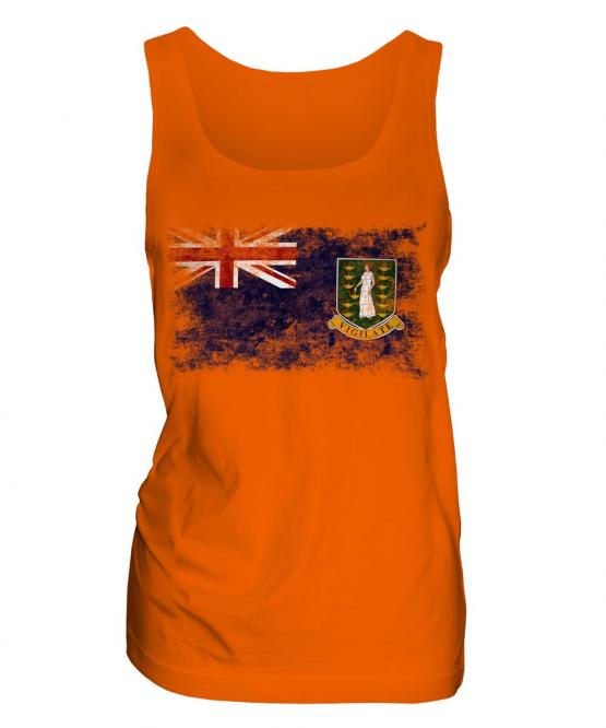 Uk Virgin Islands Distressed Flag Ladies Vest