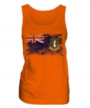 Uk Virgin Islands Distressed Flag Ladies Vest