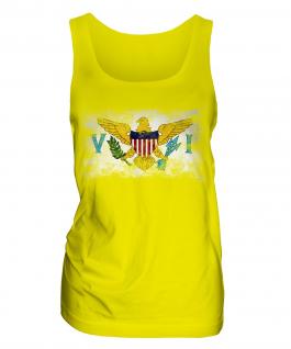 Us Virgin Islands Distressed Flag Ladies Vest