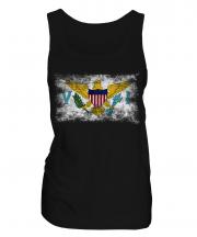 Us Virgin Islands Distressed Flag Ladies Vest