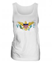 Us Virgin Islands Distressed Flag Ladies Vest