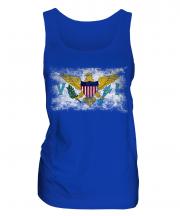 Us Virgin Islands Distressed Flag Ladies Vest
