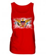 Us Virgin Islands Distressed Flag Ladies Vest