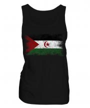 Western Sahara Distressed Flag Ladies Vest