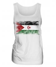 Western Sahara Distressed Flag Ladies Vest