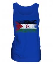 Western Sahara Distressed Flag Ladies Vest
