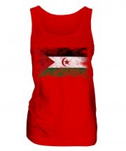 Western Sahara Distressed Flag Ladies Vest