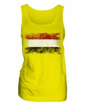 Yemen Distressed Flag Ladies Vest