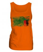 Zambia Distressed Flag Ladies Vest