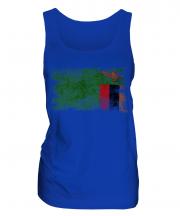 Zambia Distressed Flag Ladies Vest