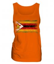 Zimbabwe Distressed Flag Ladies Vest