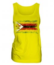 Zimbabwe Distressed Flag Ladies Vest