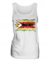 Zimbabwe Distressed Flag Ladies Vest