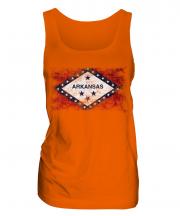 Arkansas State Distressed Flag Ladies Vest