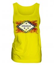 Arkansas State Distressed Flag Ladies Vest