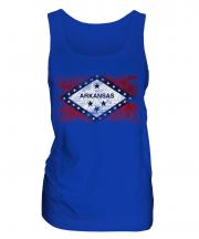 Arkansas State Distressed Flag Ladies Vest