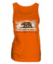 California State Distressed Flag Ladies Vest