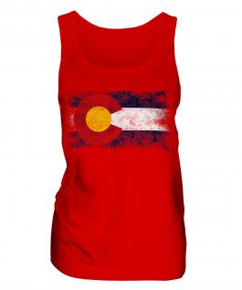 Colorado State Distressed Flag Ladies Vest
