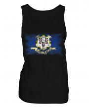 Connecticut State Distressed Flag Ladies Vest