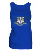 Connecticut State Distressed Flag Ladies Vest