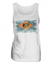 Delaware State Distressed Flag Ladies Vest