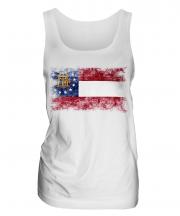 Georgia State Distressed Flag Ladies Vest