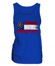 Georgia State Distressed Flag Ladies Vest