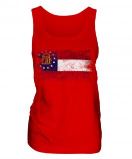 Georgia State Distressed Flag Ladies Vest