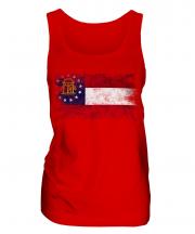 Georgia State Distressed Flag Ladies Vest