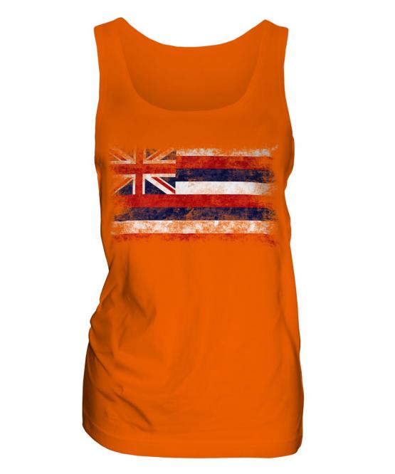 Hawaii State Distressed Flag Ladies Vest