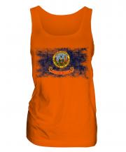 Idaho State Distressed Flag Ladies Vest