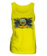 Idaho State Distressed Flag Ladies Vest