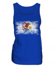 Illinois State Distressed Flag Ladies Vest