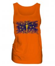Indiana State Distressed Flag Ladies Vest