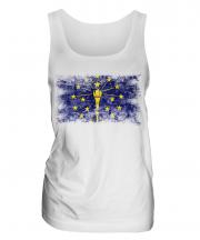 Indiana State Distressed Flag Ladies Vest