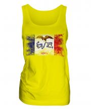 Iowa State Distressed Flag Ladies Vest