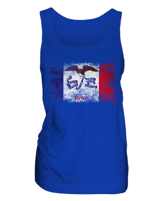 Iowa State Distressed Flag Ladies Vest