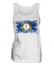Kentucky State Distressed Flag Ladies Vest
